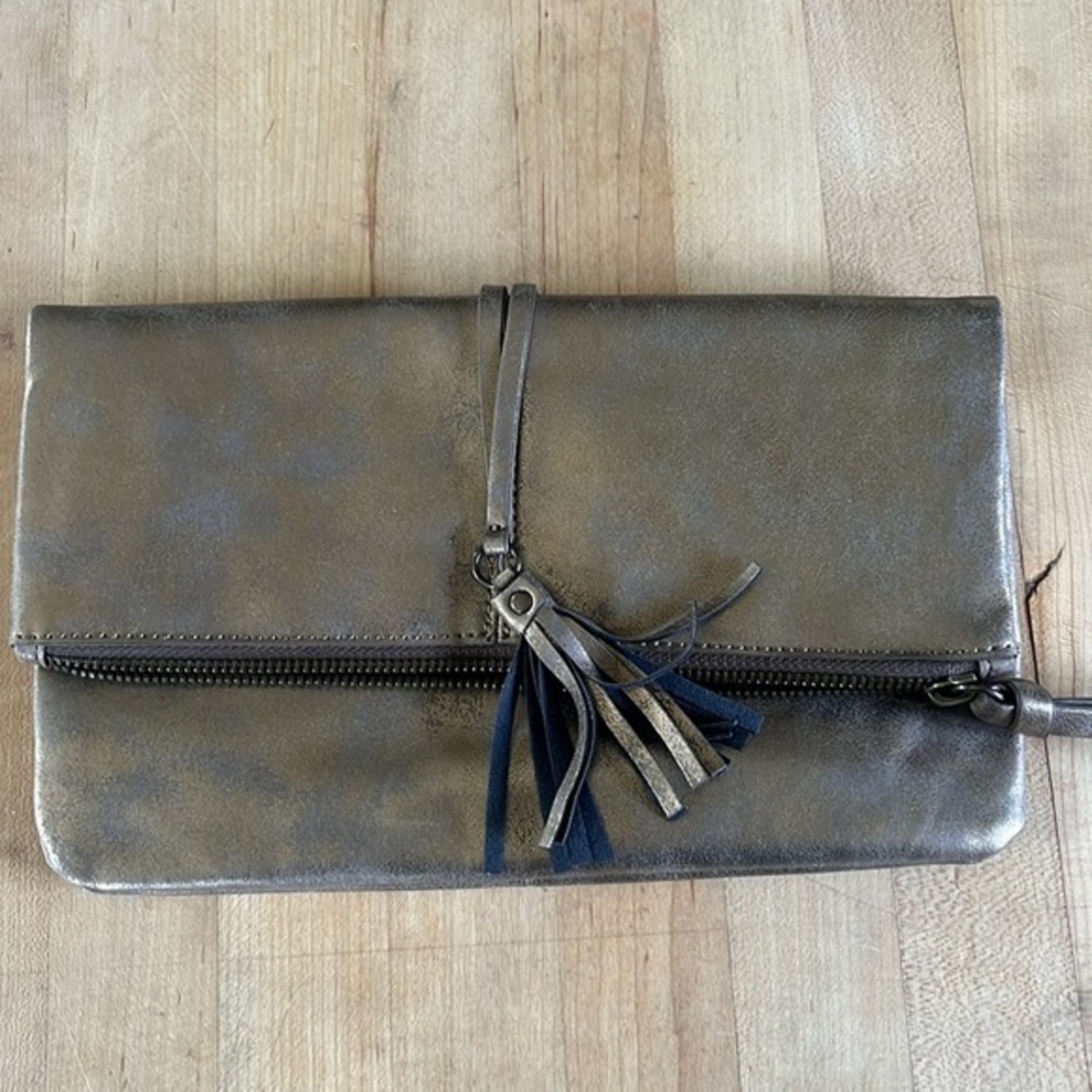 lucky brand metallic clutch